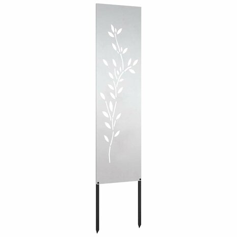 Privacyscherm Bloemen Zilver 32 x 140 cm Roestvrij staal 4