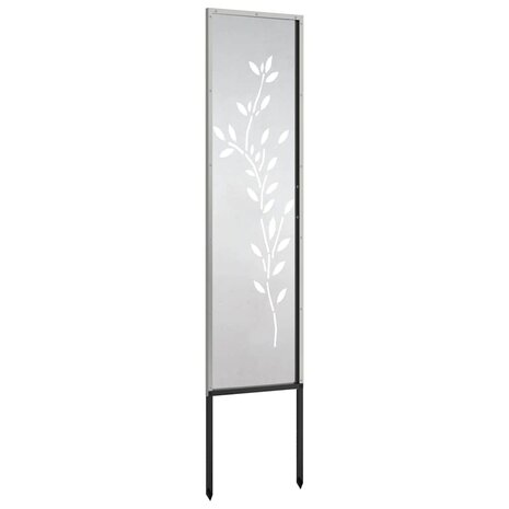 Privacyscherm Bloemen Zilver 32 x 140 cm Roestvrij staal 5