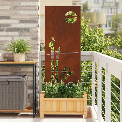 Privacyscherm Fretwerk Roestig 50 x 140 cm Cortenstaal 1