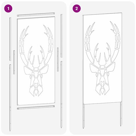 Privacyscherm Zwart 50 x 140 cm Koudgewalst staal 8