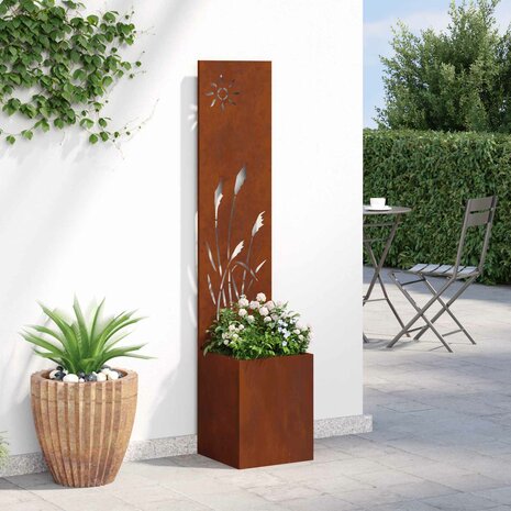 Privacyscherm Fretwerk Roestig 32 x 140 cm Cortenstaal 3