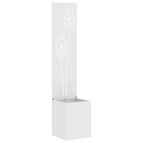 Privacyscherm Bloemen Wit 32 x 140 cm Koudgewalst staal 2