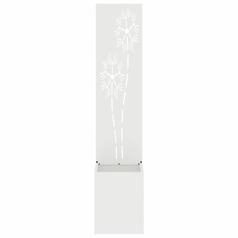 Privacyscherm Bloemen Wit 32 x 140 cm Koudgewalst staal 5