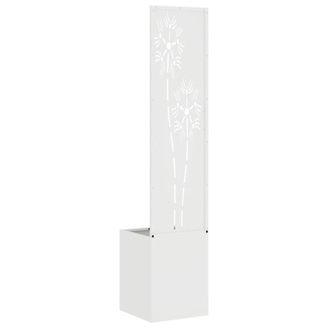 Privacyscherm Bloemen Wit 32 x 140 cm Koudgewalst staal 7