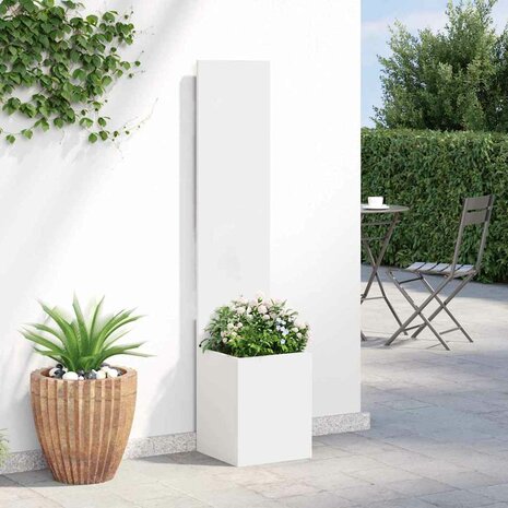 Privacyscherm Fretwerk Wit 32 x 140 cm Koudgewalst staal 4