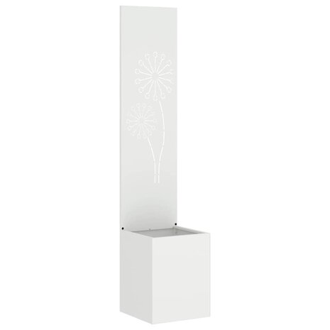 Privacyscherm Fretwerk Wit 32 x 140 cm Koudgewalst staal 2