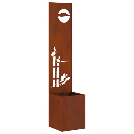 Privacyscherm Fretwerk Roestig 32 x 140 cm Cortenstaal 2