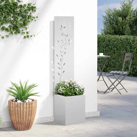 Privacyscherm Bloemen Zilver 32 x 32 x 150 cm 4
