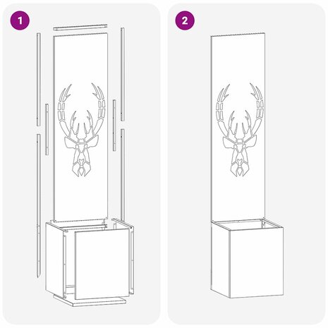 Privacyscherm Dierenprint Zilver 32 x 32 x 150 cm 9