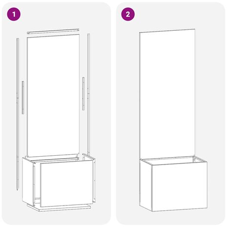 Privacyscherm Fretwerk Zilver 50 x 32 x 150 cm 9