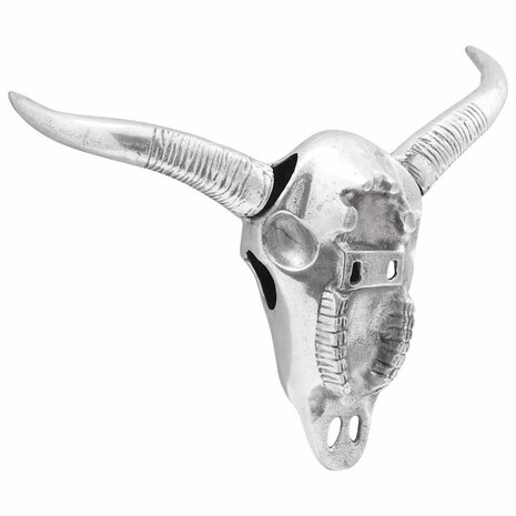 Bullschedel Zilver 34 x 13 x 53 cm Aluminium 2