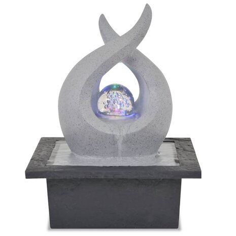 Kamerfontein met LED-verlichting polyresin 2