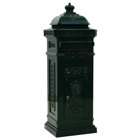 Pilaar brievenbus vintage stijl roestbestendig aluminium groen 2