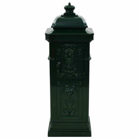 Pilaar brievenbus vintage stijl roestbestendig aluminium groen 8