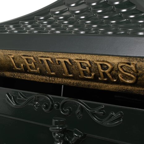 Staande brievenbus vintage stijl roestbestendig aluminium groen 5