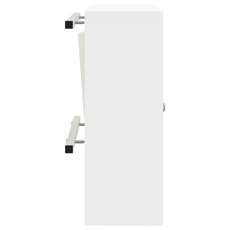 Brievenbus met opslag met de deur Wit 30 x 20 x 55 cm Staal 6