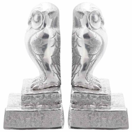 Boekensteunen 2 pcs Zilver 12 x 9 x 19 cm Aluminium 4