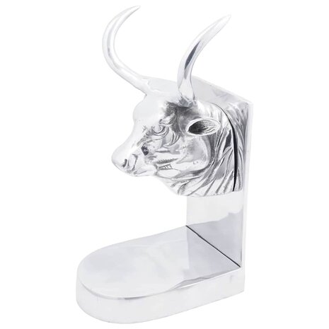 Boekensteunen 2 pcs Zilver 17 x 15 x 27 cm Aluminium 1