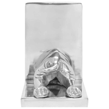 Boekensteunen 2 pcs Zilver 12 x 15 x 18 cm Aluminium 5