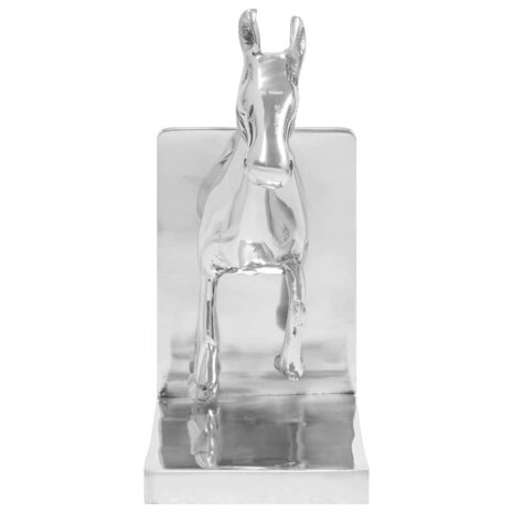 Boekensteunen 2 pcs Zilver 11 x 14 x 25 cm Aluminium 5