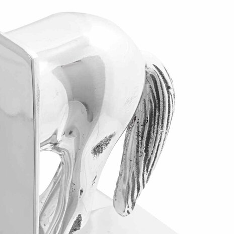 Boekensteunen 2 pcs Zilver 11 x 14 x 25 cm Aluminium 9