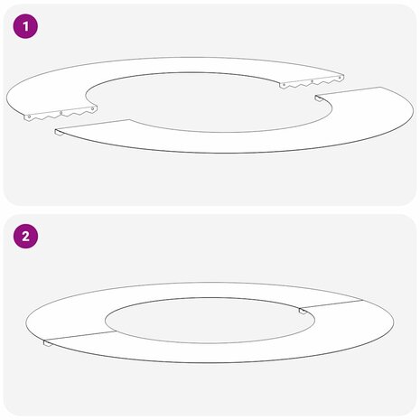 Boomring Wit &Oslash;40 / 70 cm Staal 7