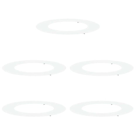 Boomringen 5 pcs Wit &Oslash;50 / 80 cm Staal 2