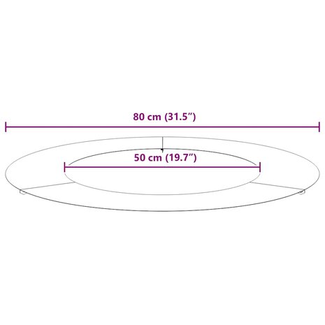 Boomringen 5 pcs Zilver &Oslash;50 / 80 cm 9