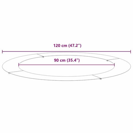 Boomringen 5 pcs Wit &Oslash;90 / 120 cm Staal 9
