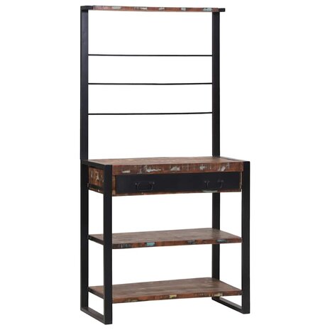 Keukenrek Multikleur en Zwart 80 x 40 x 160 cm 4