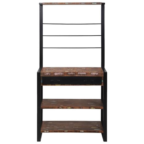Keukenrek Multikleur en Zwart 80 x 40 x 160 cm 5