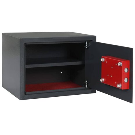 Kluis met slot Donkergrijs 35 x 25 x 25 cm Staal 3
