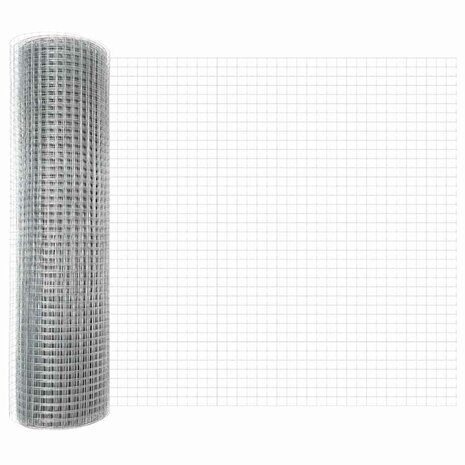 Afrasteringspaal Zilver 10 x 0,4 m (16 x 16 mm gaas) Staal 7