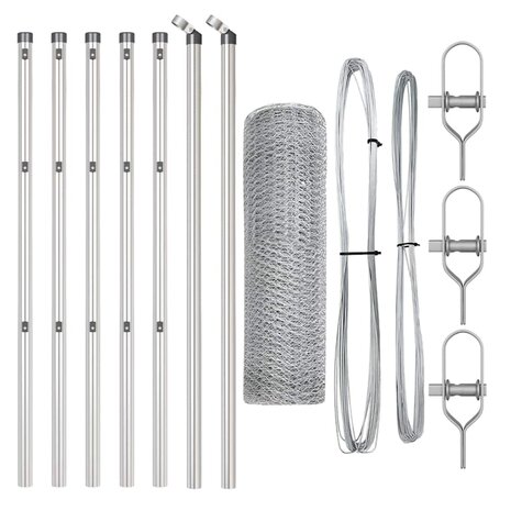 Afrasteringspaal Zilver 10 x 0,5 m (25 mm gaas) Staal 2