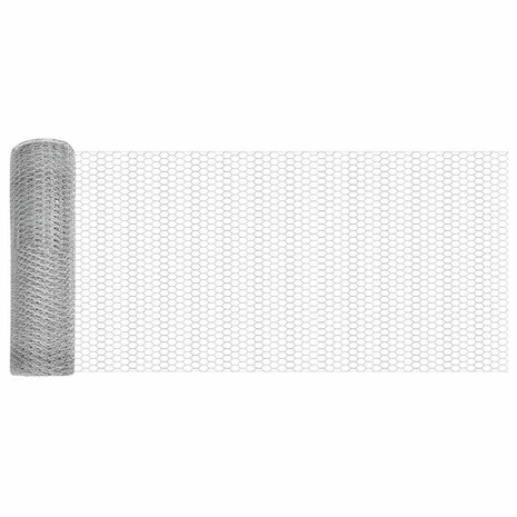 Afrasteringspaal Zilver 10 x 0,5 m (25 mm gaas) Staal 6