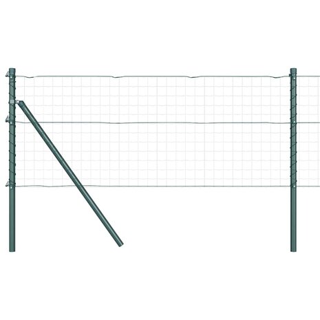 Afrasteringspaal 7 pcs Groen Staal 2