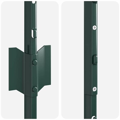 Afrasteringspaal 5 pcs Groen 140 cm Staal 6
