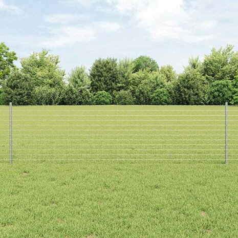 Afrasteringspaal 5 pcs Zilver 60 cm Staal 1