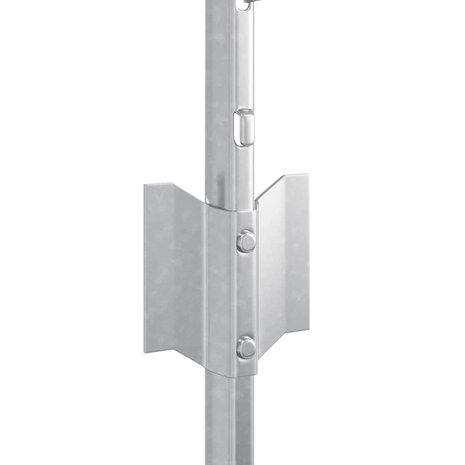 Afrasteringspaal 5 pcs Zilver 80 cm Staal 5