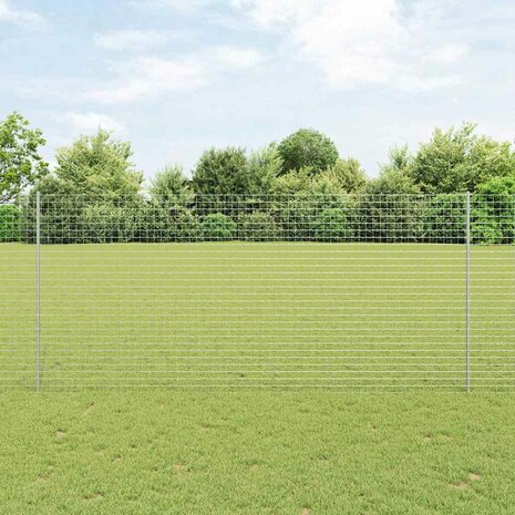 Afrasteringspaal 5 pcs Zilver 140 cm Staal 1