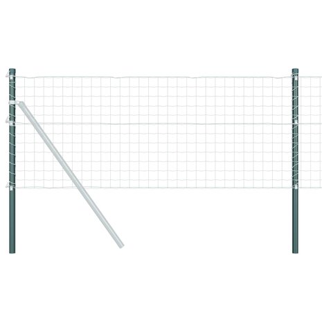 Afrasteringspaal 12 pcs Groen 100 cm Poedergecoat staal 2