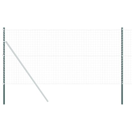 Afrasteringspaal 2 pcs Groen Poedergecoat staal 2