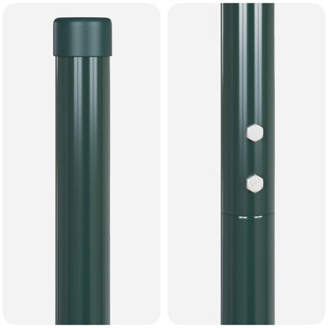 Afrasteringspaal 2 pcs Groen Poedergecoat staal 4