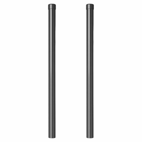 Afrasteringspaal 2 pcs Grijs 80 cm Poedergecoat staal 4