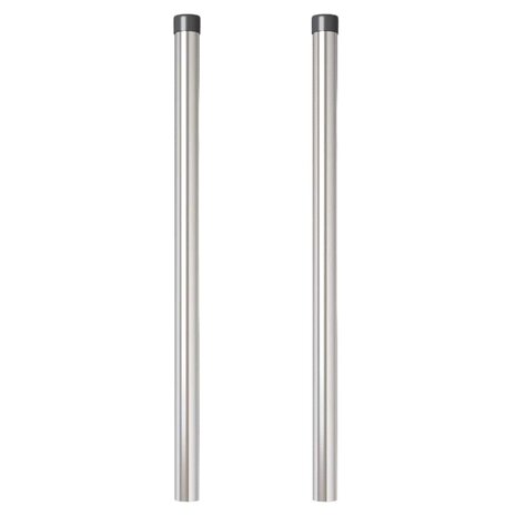 Afrasteringspaal 2 pcs Zilver 90 cm Poedergecoat staal 4