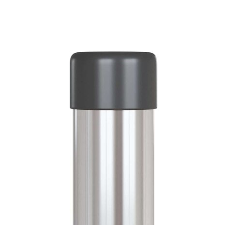 Afrasteringspaal 2 pcs Zilver 90 cm Poedergecoat staal 6