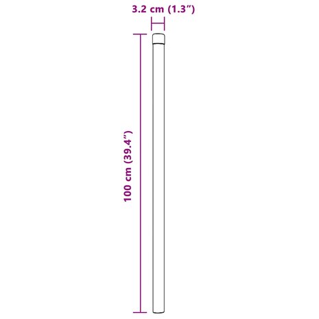 Afrasteringspaal 12 pcs Zilver 100 cm Poedergecoat staal 6