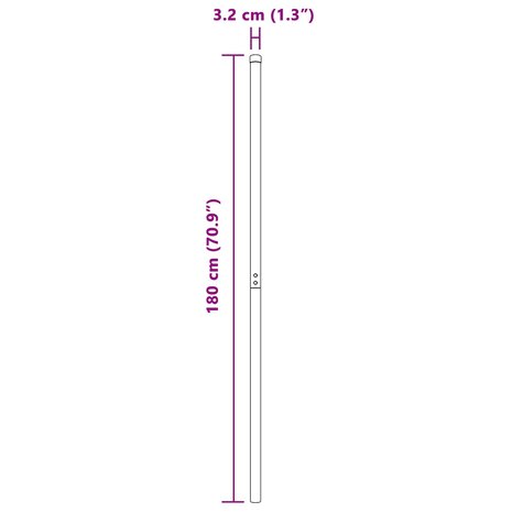 Afrasteringspaal 2 pcs Zilver Poedergecoat staal 6