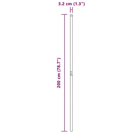 Afrasteringspaal 2 pcs Zilver Poedergecoat staal 6