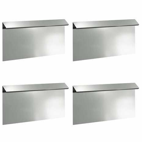 Slakkenhekje 4 pcs Zilver 50 x 3,5 x 25 cm Gegalvaniseerd staal 2